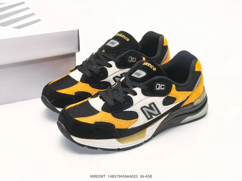 New Balance Chaussures de sport Rétro Respirant Cuir M992WT #14857945664023